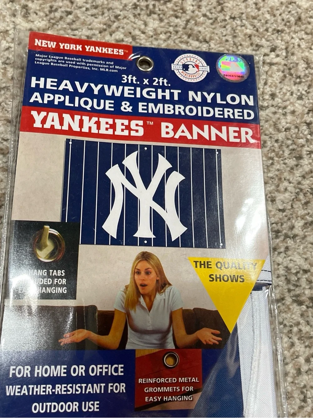 MLB New York Yankees Navy White Red Banner